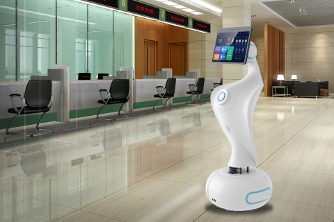 上海mk体育机器人携手定制迎宾机器人，助力安全文化体验馆升级